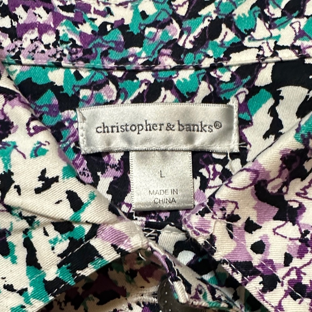 Christopher & Banks Colorful Patterned Short Jacket - Picture 2 of 8